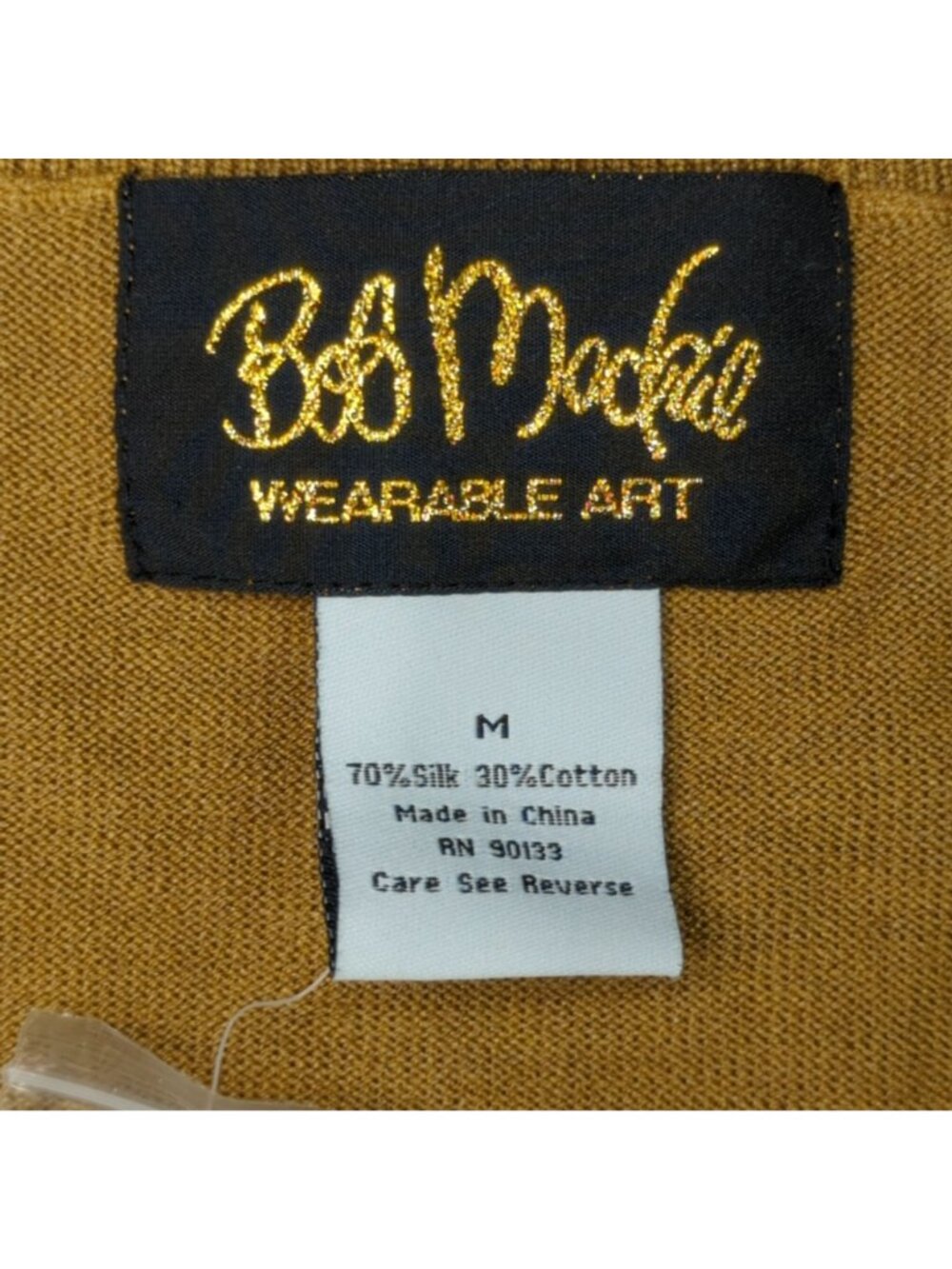 Bob Mackie Square Neck Short Sleeve Knit Top, Women's Medium - Picture 3 of 8